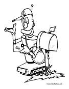 Robot Postal Worker Coloring