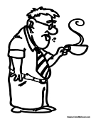 Man with Hot Coffee