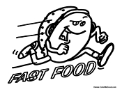 Fast Food Hamburger Running