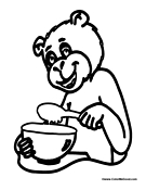 Bear Eating Porridge