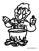 Man Making Soup