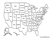 Usa Map Coloring Page