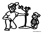 Planting a Tree with Boy