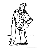 Chinese Man with Scroll
