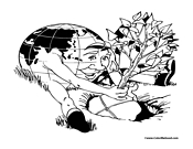 Earth Day Coloring Page 4
