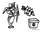 Cartoon Chipmunk Recycle