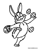 Easter Bunny Juggling Eggs