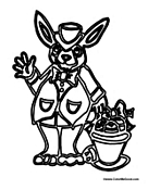 Large Easter Bunny with Basket