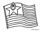 Flag with One Star