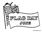 Flag Day June Coloring Sheet