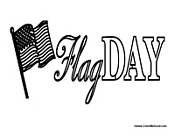 Flag Day Coloring Page