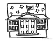 White House with Flag