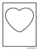 Heart Card Coloring page