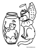 Halloween Cat Coloring Page 6