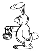 Easter Bunny Costume Coloring Page
