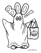Boo Ghost Coloring Page