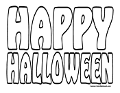 Happy Halloween Coloring Page 1