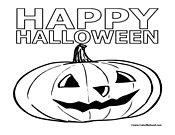 Happy Halloween Coloring Page 3