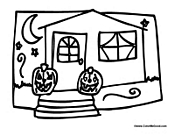 Halloween House Coloring