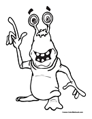 Monster Coloring Page 17