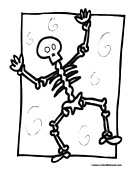 Skeleton Coloring Page 3
