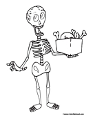 Skeleton Coloring Page 9