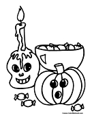 Trick or Treat Coloring Page 2