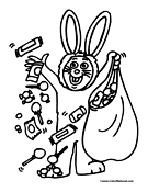 Trick or Treat Coloring Page 3