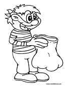 Trick or Treat Coloring Page 4