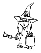 Trick or Treat Coloring Page 5