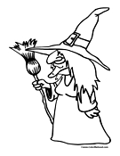 Witch Coloring Page 3