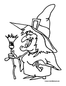 Witch Coloring Page 7