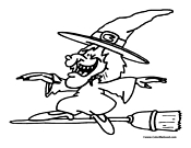 Witch Coloring Page 8