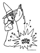 Witch Coloring Page 9