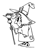 Witch Coloring Page 10