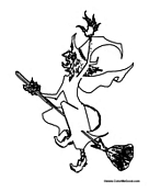 Witch on a Broom Stick