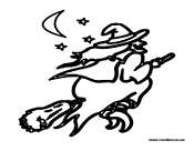 Witch Flying on a Broom