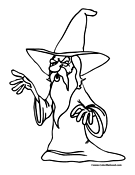 Wizard Coloring Page 1
