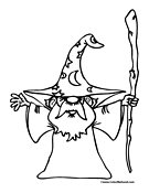Wizard Coloring Page 2