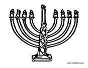 Jewish Chanuka Menorah