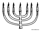 Jewish Menorah Candle