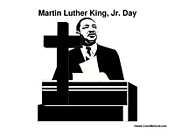 Martin Luther King with Cross