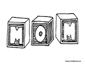 M O M Letter Coloring Blocks