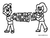 Mothers Day Sign with Kids