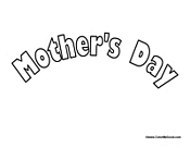 Mother's Day Sign to Color