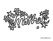 Mother Sign for Coloring