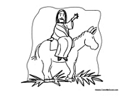 Jesus Rides on Palm Sunday