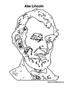 Abe Lincoln Coloring Page