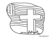 American Flag Christian Cross