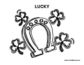 Lucky Horseshoe and Clovers
